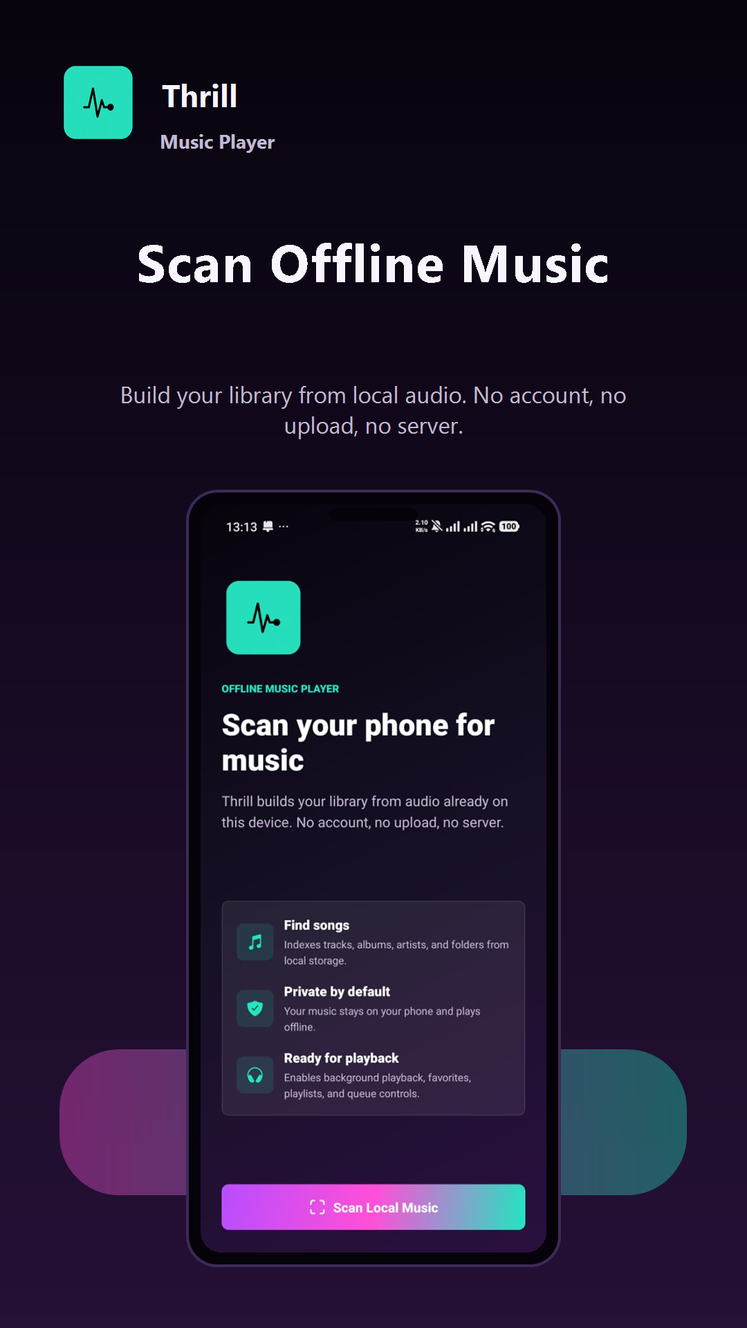 Thrill scan local music screen